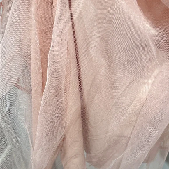 City Chic Strapless Floral Dress in Peach and Pink - Picture 5 of 8